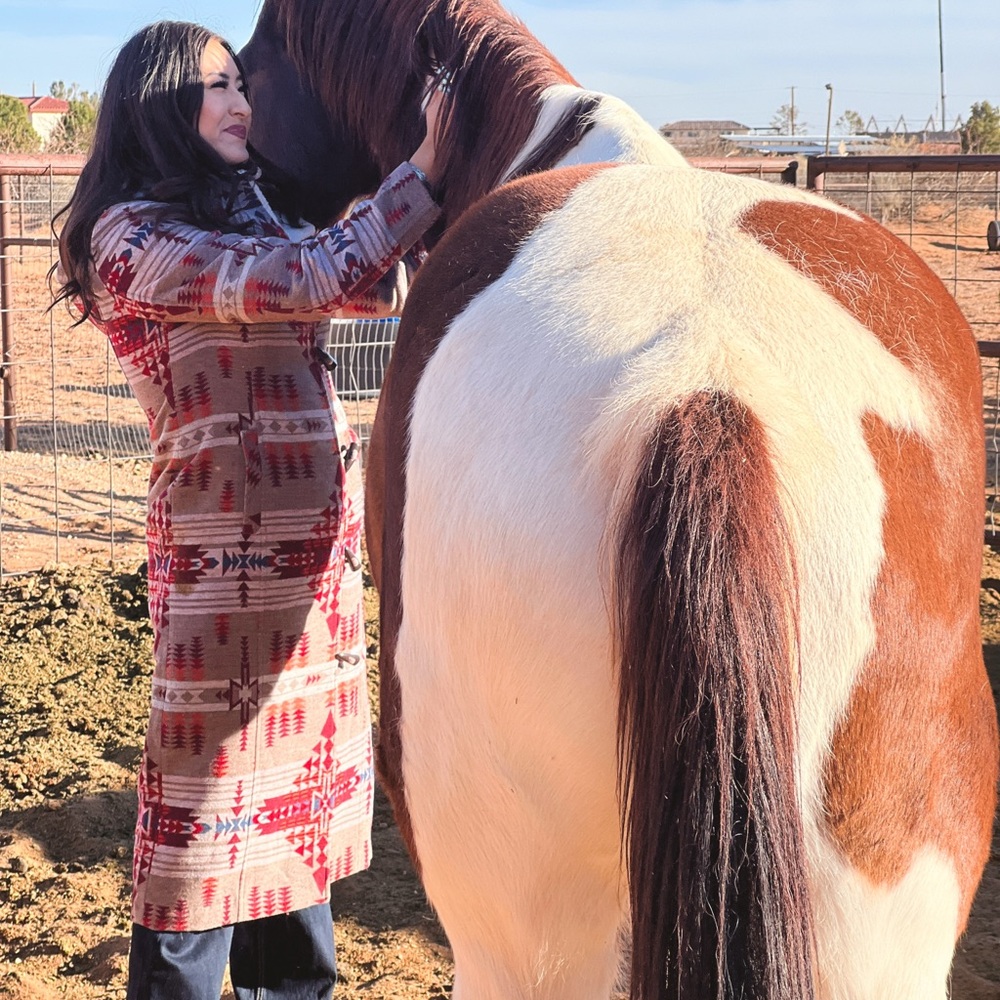 Southwestern Patterned Long Coat
